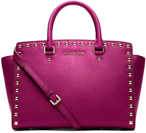 michael kors large fuschia purse|michael kors pleated bag.